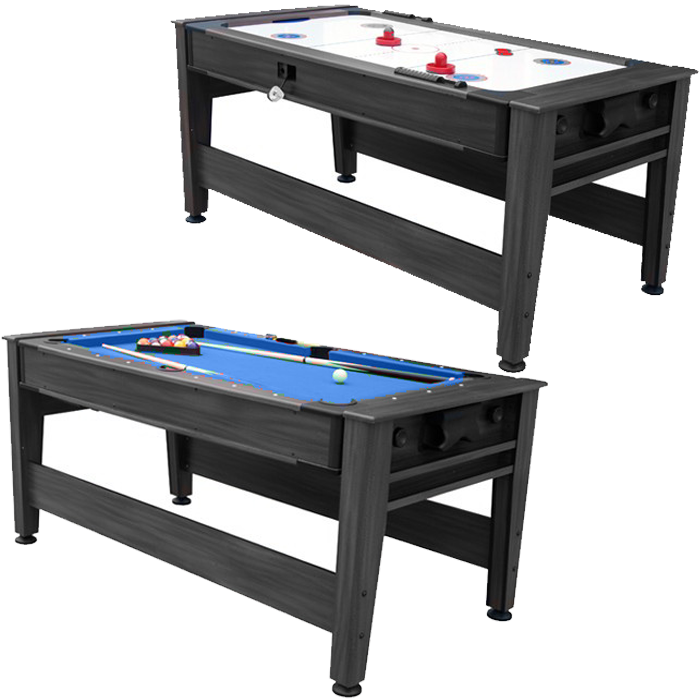 Air King 6ft Pool & Air Hockey Combination Table with Black Body