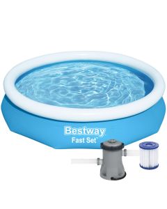 BestWay 10ft x 26inch Fast Set™ Above Ground Swimming Pool With Filter