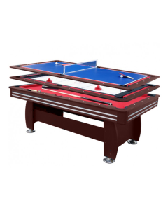 Walker and Simpson 7ft Gamesmaster 3 in 1 Deluxe in Mahogany