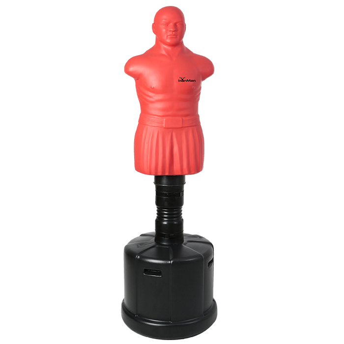 IronMan Free Standing Punch Bag Sparring Dummy Man Red