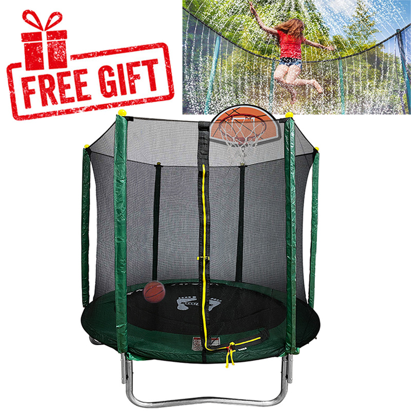 Velocity 6ft Trampoline with Safety Enclosure - Free Basketball - Image 8