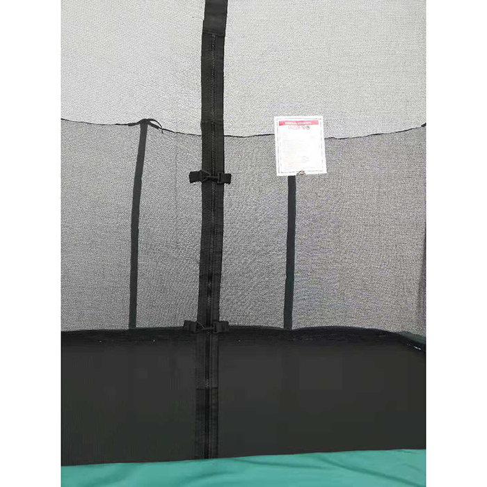 8x12ft Green Powder Coated Rectangular Trampoline With Safety Enclosure