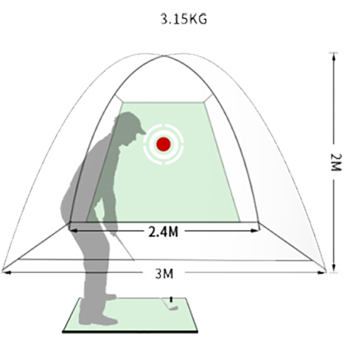 Hillman PGM 3m Golf Practice Net Black