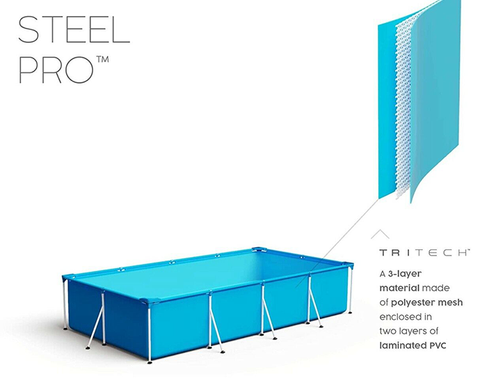 Bestway 9ft 10” Rectangular Above Ground Steel Pro Swimming Pool