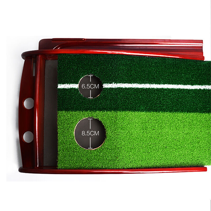Hillman PGM Pine Wood Golf Putting Trainer with Auto Ball Return