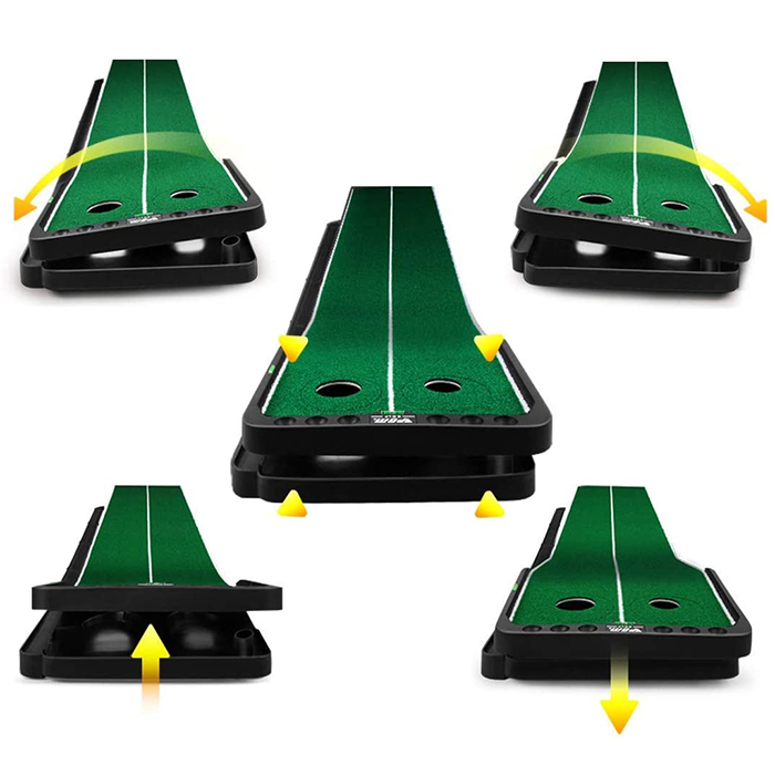 Hillman PGM 3m Adjustable Slope Golf Putting Trainer with Auto Ball Return