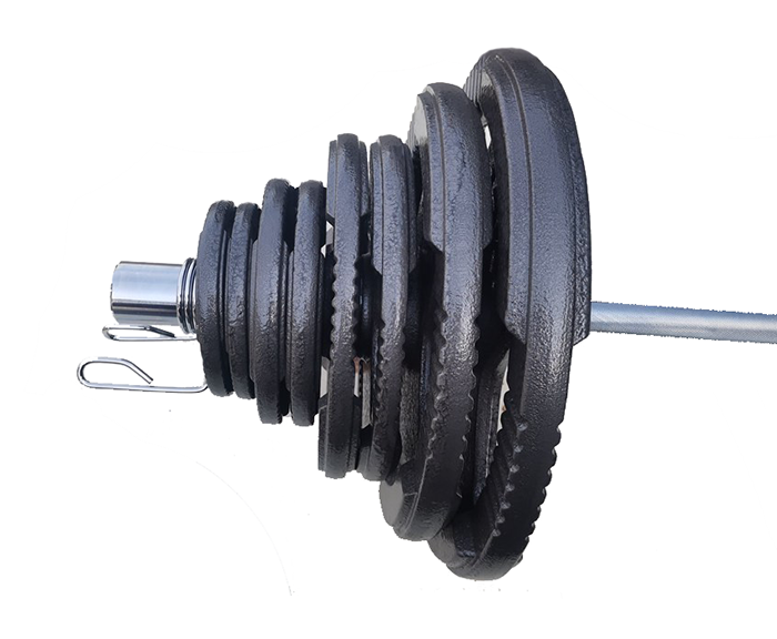 Ironman 160kg Olympic Tri-grip Hammerton Weight Set with 2.2m Olympic Weight Bar