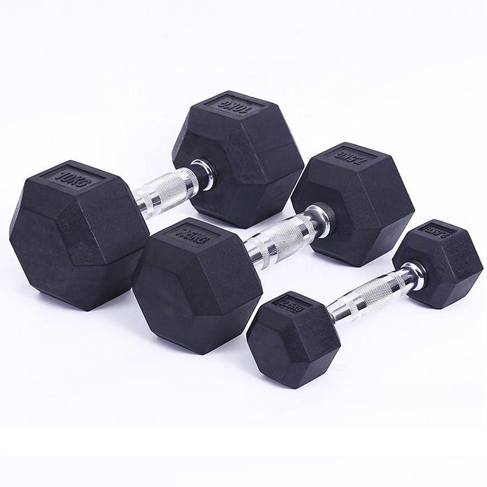Ironman Rubber Coated Hex 10kg Dumbbell Pair