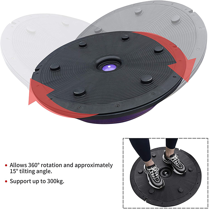 PROIRON Balance Trainer Purple with Resistance Bands & Pump