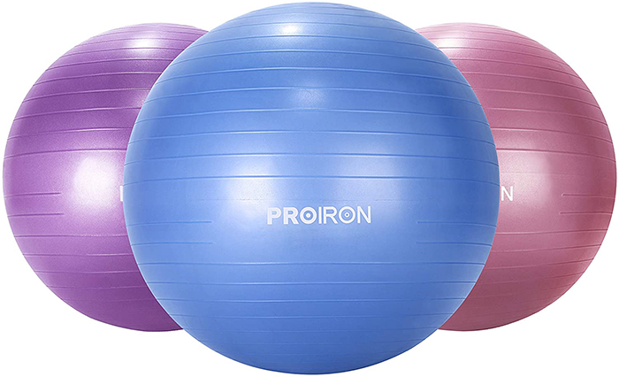 PROIRON 65cm Anti-Burst Blue Swiss Yoga Exercise Ball