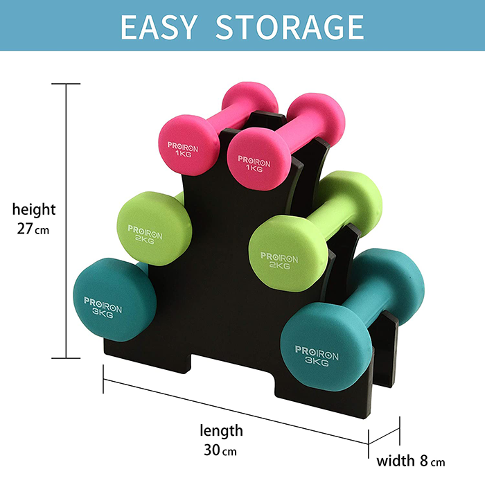 PROIRON Neoprene Coated Dumbbell Set