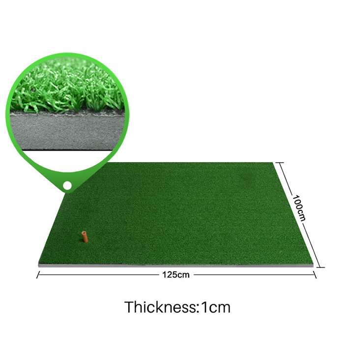 Hillman PGM Semi-Automatic Golf Ball Dispenser and Artificial Turf Large Practice Mat with Rubber Tee Package