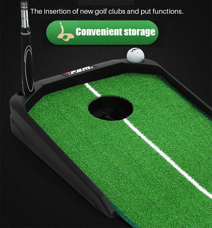 Hillman PGM 3m Golf Putting Trainer Artificial Turf with Electronic Ball Return