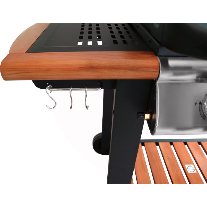 Embermann Modena 4 Burner Gas Barbecue with Free Heavy-Duty Cover & Deluxe BBQ Tool Set