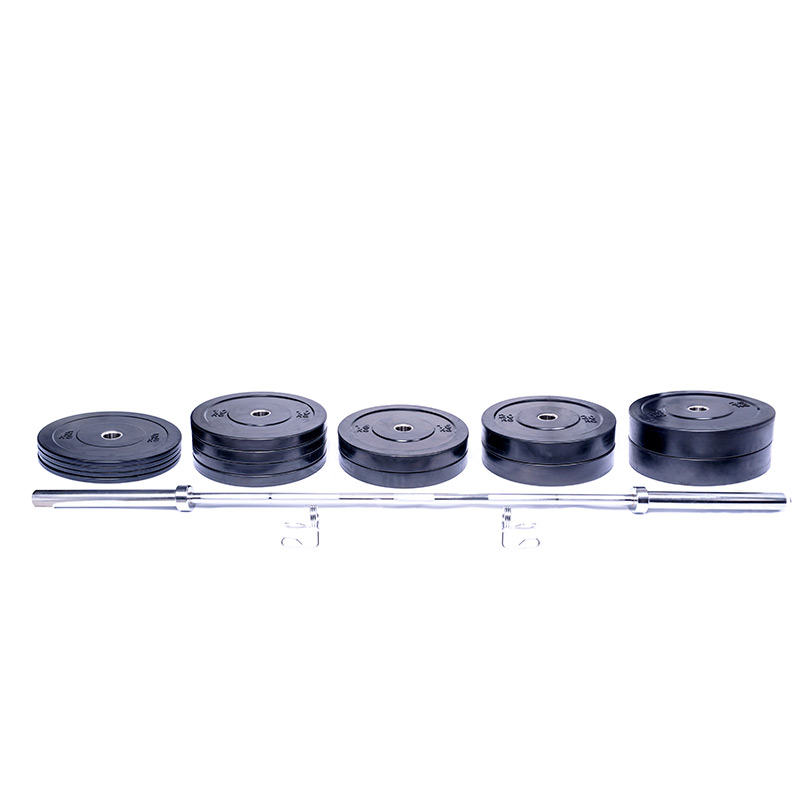 Ironman 200kg Olympic Bumper Weight Set with 86" Olympic Weight Bar