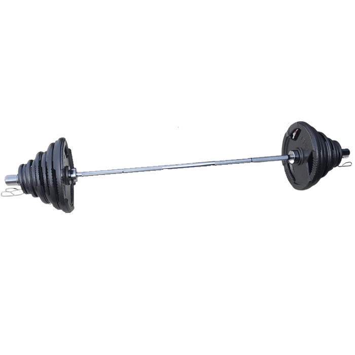 Ironman 200kg Olympic Tri-grip Hammertone Weight Set with 86" Olympic Weight Bar