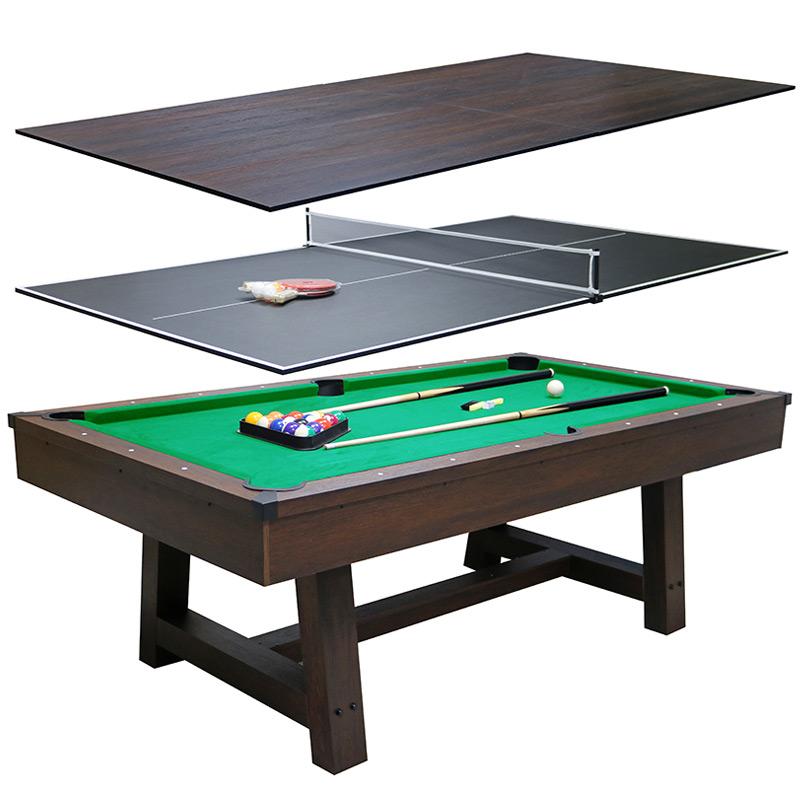 Deluxe 7ft Pool Table with Dinning Top and Table Tennis