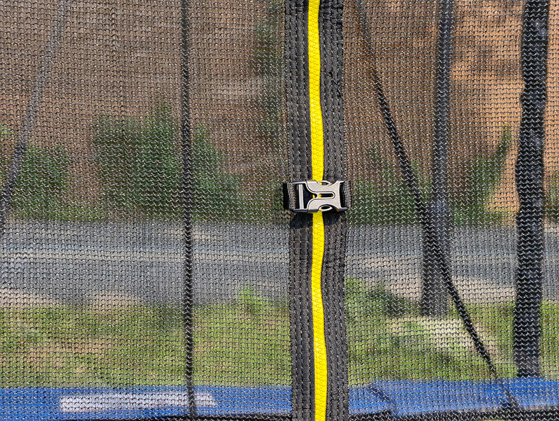 10x12ft Rectangular Trampoline with Safety Enclosure Blue FREE Ladder & Basketball Game