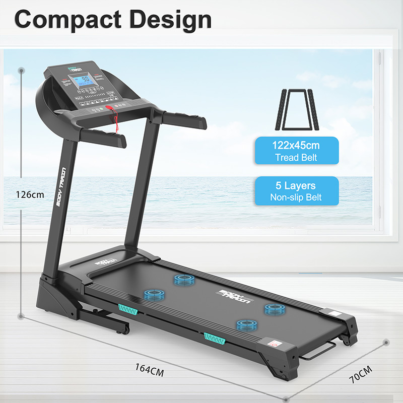 BodyTrain 7001 Motorised Folding Bluetooth Treadmill