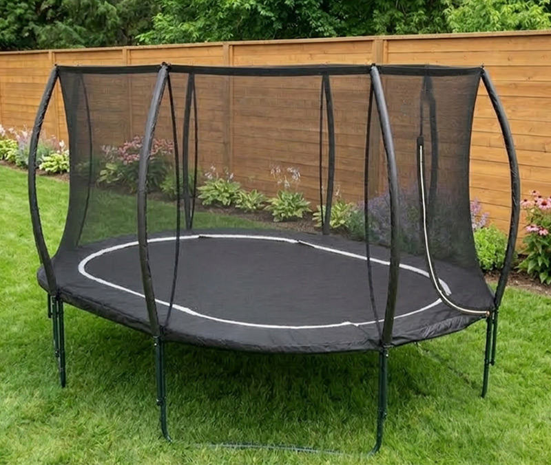 Big Air Vortex 7x10ft Oval Trampoline With Safety Enclosure Free Ladder Cover & Anchor Kit - Image 6