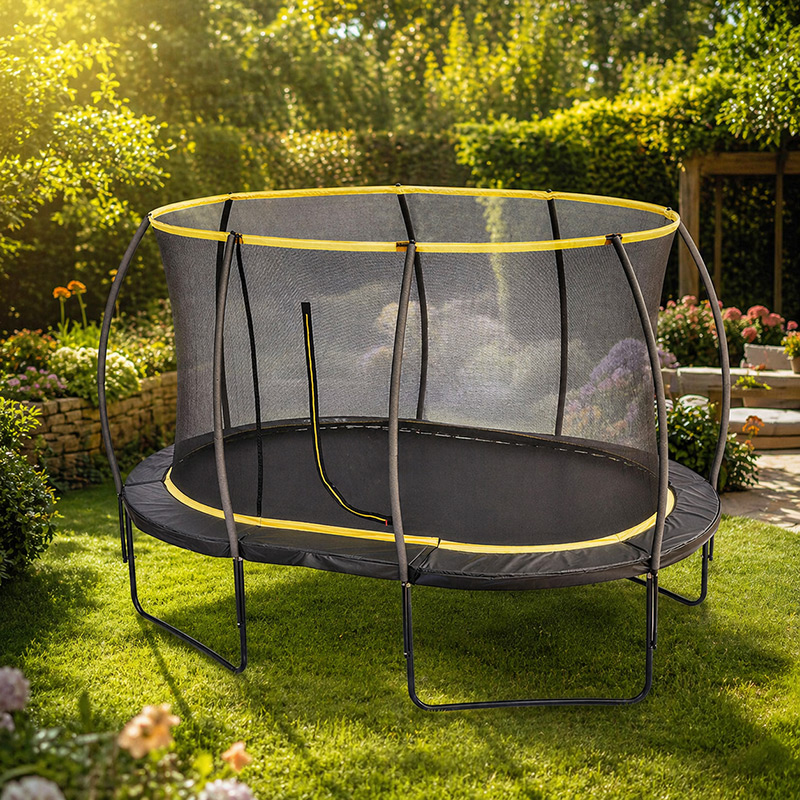 Big Air Orbit 7x10ft Oval Trampoline With Safety Enclosure Free Ladder Cover & Anchor Kit - Image 5