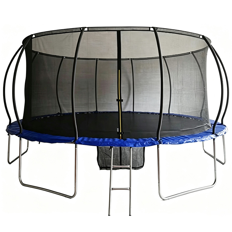 16ft Trampoline & Enclosure Free Shoe Tidy & Ladder – Blue