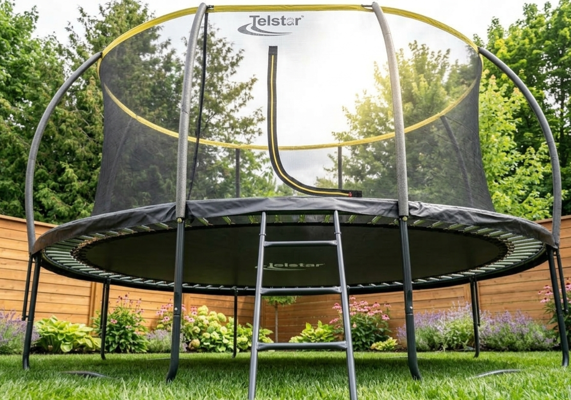 Big Air Orbit 7x10ft Oval Trampoline With Safety Enclosure Free Ladder Cover & Anchor Kit - Image 11