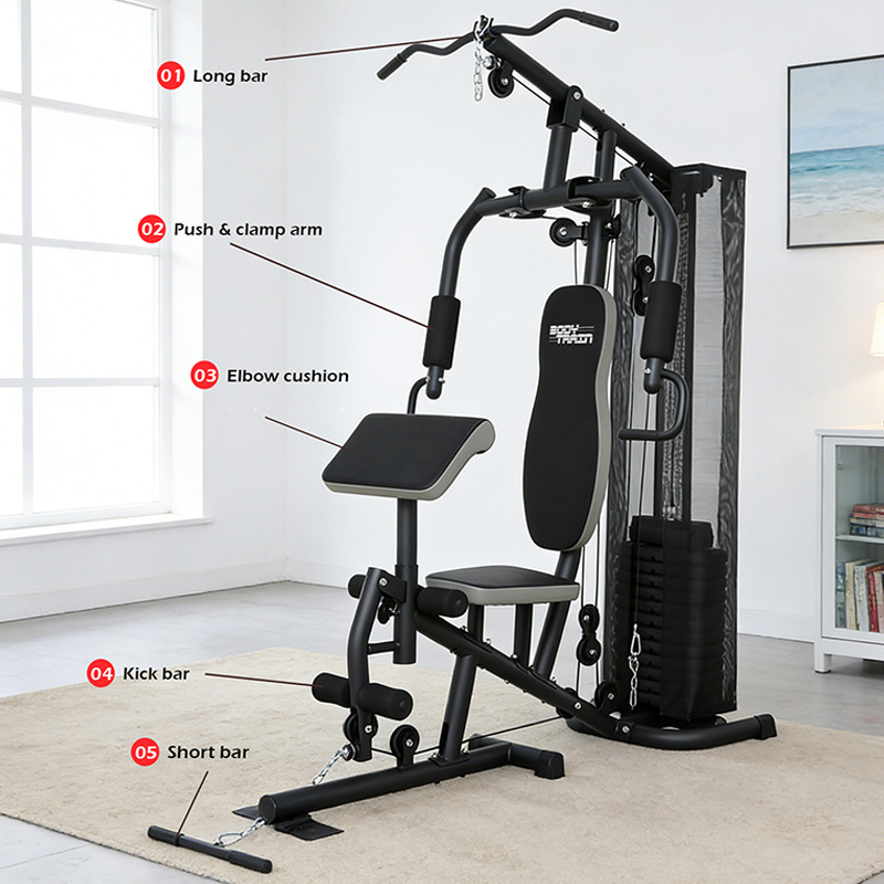 BodyTrain ES-422 Single Station Home Multi Gym 65kg Weight Stack