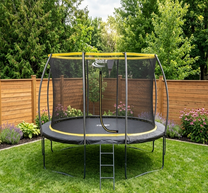 Big Air Orbit 7x10ft Oval Trampoline With Safety Enclosure Free Ladder Cover & Anchor Kit - Image 9