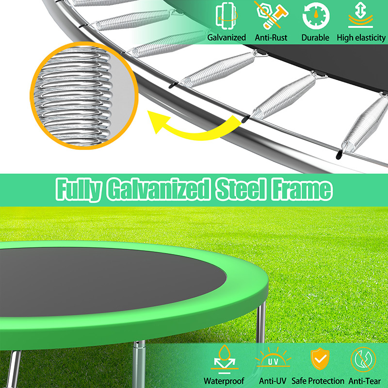 10ft Trampoline + Safety Enclosure Free Ladder & Shoe Tidy